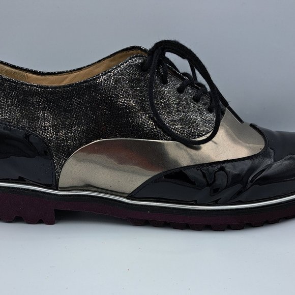 rare HASSIA womens OXFORD laced up SHOES Size 3.5UK or 6us sublime derby preppy - Picture 5 of 14